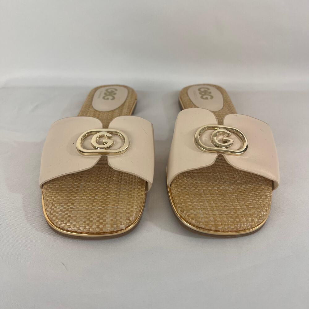 GBG Women's Sandals Size 9M Gold Hardwear Slip-On‎ NEW - Picture 2 of 8